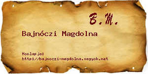 Bajnóczi Magdolna névjegykártya