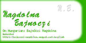 magdolna bajnoczi business card